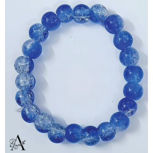 Elegant Blue💙 Crackle Bead Bracelet - Stylish & Durable🛡️ For Girls & Best Gift item🛒🛍️.